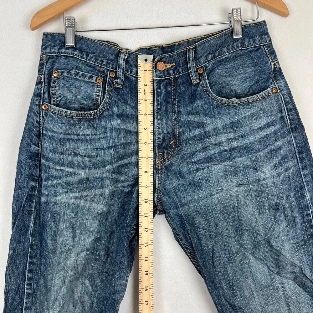 Levis 505 Regular Fit Jeans Mens‎ 31x32 Dark Wash Denim Pants Classic
